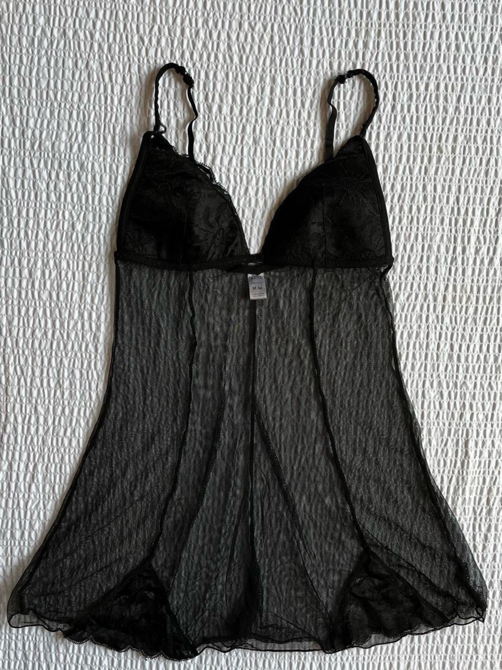 Sheer Lace Slip - Black